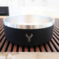 Stainless steel pet food bowl with non-slip base