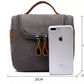 Travel Toiletry Bag | Water-resistant bag made with Washed Canvas and PU Leather for Cosmetics, Makeup, Shaving Accessories