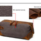 Travel Toiletry Bag | Water-resistant bag made with Washed Canvas and PU Leather for Cosmetics, Makeup, Shaving Accessories