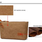 Travel Toiletry Bag | Water-resistant bag made with Washed Canvas and PU Leather for Cosmetics, Makeup, Shaving Accessories