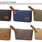Travel Toiletry Bag | Water-resistant bag made with Washed Canvas and PU Leather for Cosmetics, Makeup, Shaving Accessories