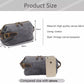 Travel Toiletry Bag | Water-resistant bag made with Washed Canvas and PU Leather for Cosmetics, Makeup, Shaving Accessories