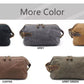 Travel Toiletry Bag | Water-resistant bag made with Washed Canvas and PU Leather for Cosmetics, Makeup, Shaving Accessories