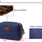 Travel Toiletry Bag | Water-resistant bag made with Washed Canvas and PU Leather for Cosmetics, Makeup, Shaving Accessories