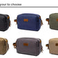 Travel Toiletry Bag | Water-resistant bag made with Washed Canvas and PU Leather for Cosmetics, Makeup, Shaving Accessories