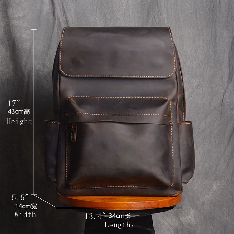 Premium Genuine Leather Travel Backpack