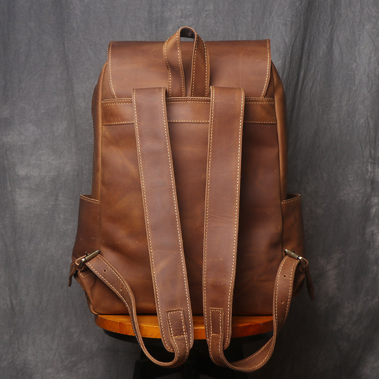 Premium Genuine Leather Travel Backpack