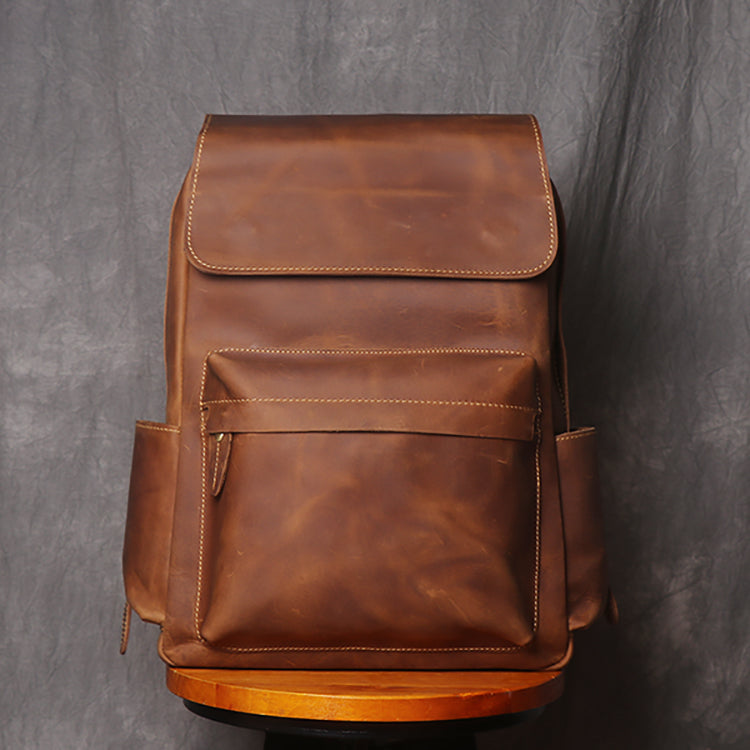 Premium Genuine Leather Travel Backpack