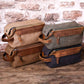 Travel Toiletry Bag | Water-resistant bag made with Washed Canvas and PU Leather for Cosmetics, Makeup, Shaving Accessories