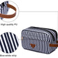 Travel Toiletry Bag | Water-resistant bag made with Washed Canvas and PU Leather for Cosmetics, Makeup, Shaving Accessories