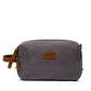 Travel Toiletry Bag | Water-resistant bag made with Washed Canvas and PU Leather for Cosmetics, Makeup, Shaving Accessories