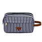 Travel Toiletry Bag | Water-resistant bag made with Washed Canvas and PU Leather for Cosmetics, Makeup, Shaving Accessories