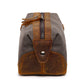 Travel Toiletry Bag | Water-resistant bag made with Washed Canvas and PU Leather for Cosmetics, Makeup, Shaving Accessories
