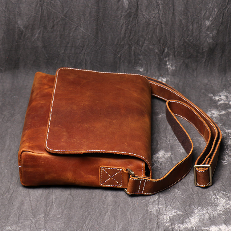 Womens leather messenger bag for online work