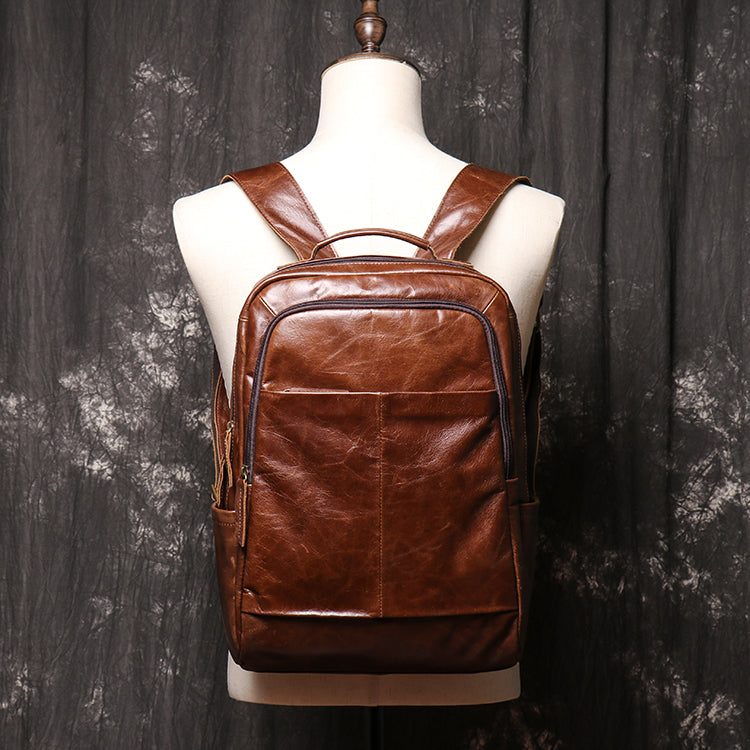 Premium Genuine Leather Work Backpack