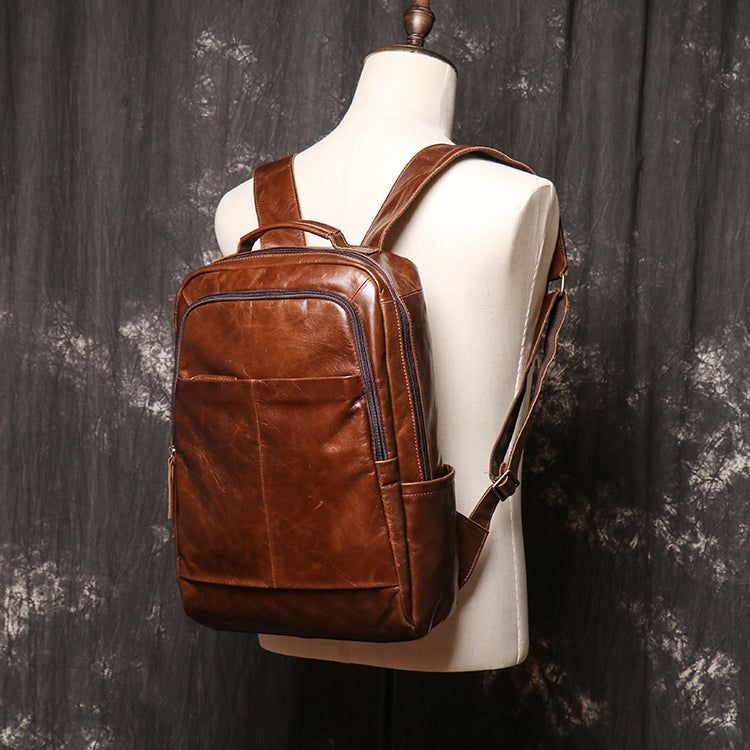 Premium Genuine Leather Work Backpack